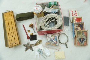 Assortment.  Golf, cards, assorted treasure