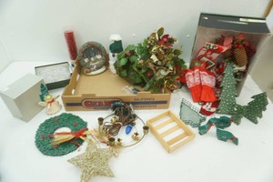 variety of Christmas decor