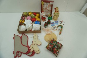vintage Christmas bulbs, and other decor