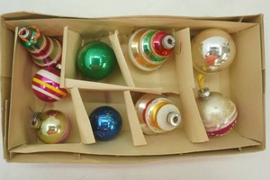 vintage glass Christmas bulbs