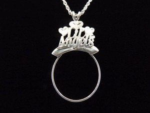 NEW .925 Sterling Silver Lil Angels Charm Holder Pendant Necklace