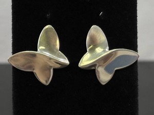 .925 Sterling Silver Butterfly Post Earrings