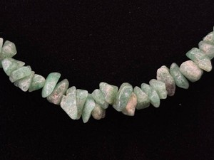 31 Semi Polished Raw Jade Necklace