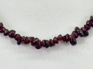 34 Semi Polished Raw Garnet Necklace