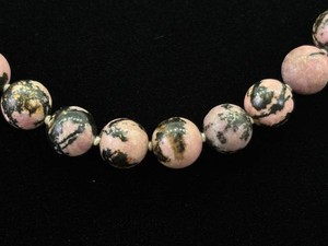 24 Rhodonite Bead Necklace