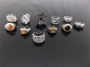 11 Higher End Costume Rings (Marked 18k GE)