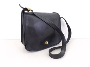Vintage COACH Black Leather Stewardess Bag