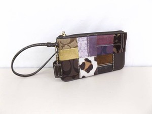 COACH Y2K Holiday Patchwork Wristlet