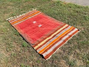 Hand Woven Turkish Kilim Floor Rug Approximately 8.5 x 4.5 (102 X 55)