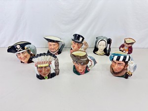 7 LARGE Royal Doulton Toby Mugs