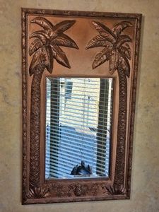 Copper Tropical Palm Dcor Mirror