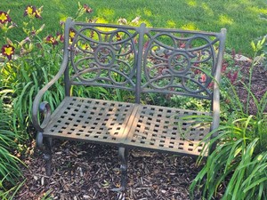 Cast Aluminum Scrolled Garden Bench