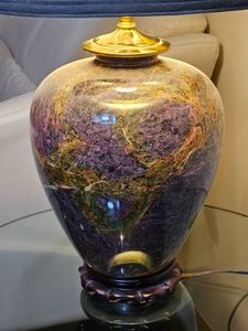Taiwanese Serpentine Ginger Jar Table Lamp