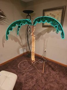 Vintage Rope Light Palm Tree Decor