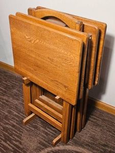 Oak TV Table Set