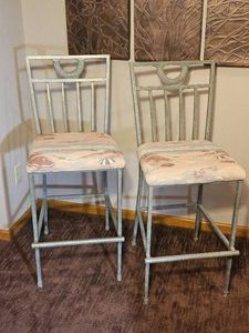 Coastal Bohemian Counter Stool Pair