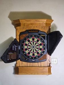 Viper X Treme Electronic Dartboard in Wooden Wall Cabinet