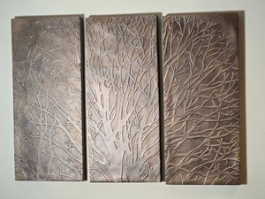 Contemporary Three Panel Tree Branch Wall Art