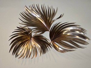 Sculptural Metal Palm Frond Wall Art