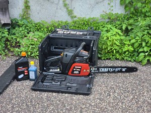 Craftsman 16 Inch 36cc Gas Chainsaw with Case and Supplies