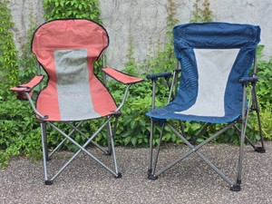Pair of Folding Mesh Outdoor Camping Chairs