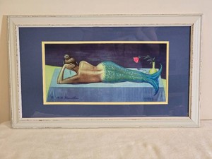 Surrealist Fine Art Print - R.B. Hamilton - Mermaid in Repose