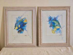Magical Naturalist Fine Art Watercolor Print Pair - Walcott - Angel Fish