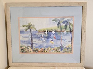 Vibrant Fine Art Watercolor Landscape Print - Sarah Malin - Sailing Series