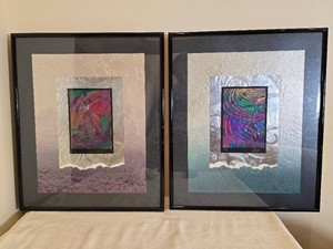 Stunning Abstract Expressionist Fine Art Print Pair