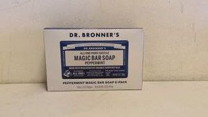 DR. BONNERS ALL-ONE PURE CASTILE MAGIC BAR SOAP PEPPERMINT 6 PK
