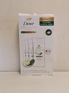 DOVE ADVANCED CARE INVISIBLE PLUS DEODORANT CUCUMBER AND CACTUS WATER 5PK
