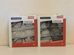 (2) NEW FOSTER GRANT 3.00 READING GLASSES 3PK