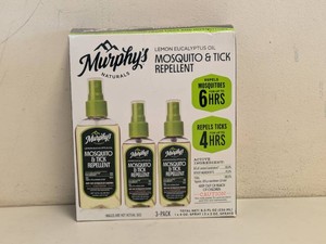 NEW MURPHYS NATURALS LEMON EUCALYPTUS OIL MOSQUITO & TICK REPELLENT 3PK