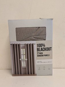 NEW 100% BLACKOUT WINDOW PANELS 2PK BROWN