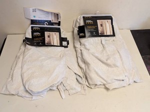 (2) TOWN & COUNTRY LUXE LINEN LOOK CURTAIN PANELS 2PK