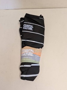 NEW COASTAL CULTURE TOTE BLACKGRAY STRIPED