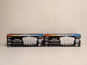 (2) NEW FEIT ELECTRIC LED A19 LIGHT BULBS 60W 6PK