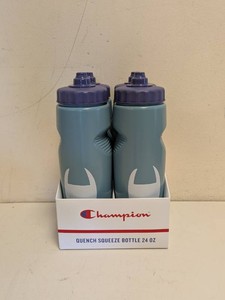 NEW CHAMPION QUENCH SQUEEZE BOTTLE 24OZ. DARK FORRESTGREY BLUE 4PK