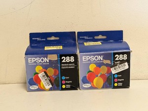 (2) NEW EPSON 288 STANDARD CAPACITY PRINTER INK