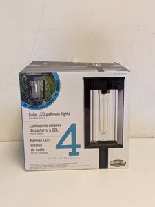 NATURALLY SOLAR SOLAR LED PATHWAY LIGHTS VINTAGE STYLE 4PK