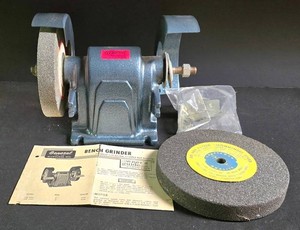 LL-BR - Bench Grinder - General Milwaukee With Extra Wheel & Mounting Hardware