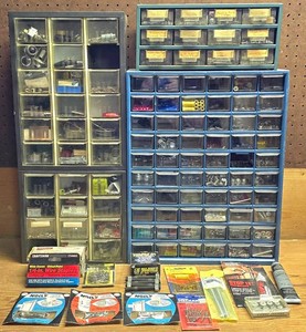 LL-TR - Fastener Organizers (Lot of 4) With Assorted Hardware