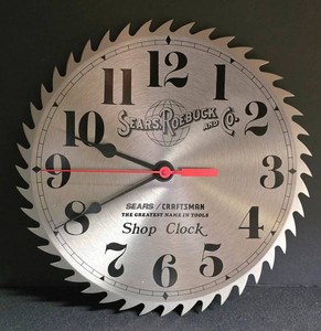 LL-BR - Shop Clock - Sears Craftsman 10 in Saw Blade Battery Operated Untested