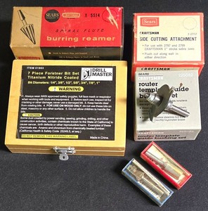 LL-BR - Drill & Router Accessory Mixed Lot Sears Craftsman, Drill Master