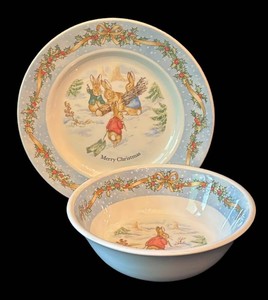 LR - Wedgwood Peter Rabbit Plate & Bowl Set
