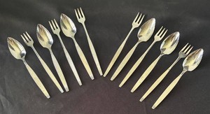 K - Vintage Community Silver Plated Citrus Spoons & Seafood Forks
