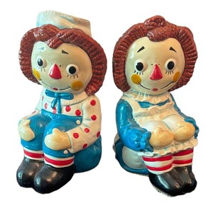 LR - Vintage Bobbs-Merrill Raggedy Ann & Andy Bookends