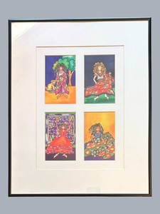 K - Whimsical Illustration Prints - Susy Toronto Framed Set of 4