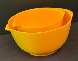 LR - Vintage Rosti Mepal Margrethe Yellow Melamine Mixing Bowl Set