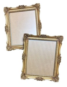 LR - Set of Two Vintage Gold Tone Picture Frames